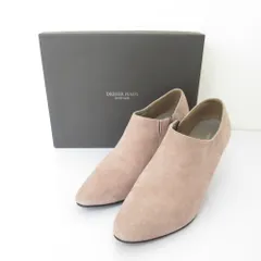 美品 UNTITLED アンタイトル スエード ポインテッドトゥ ブーティ 24.5cm グレージュ レディース 古着 中古 USED