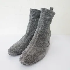 良品 MICHAEL KORS マイケルコース ラメソックスブーツ シルバーカラー レディース 古着 中古 USED
