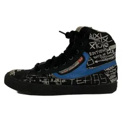DIESEL(ディーゼル) スニーカー 24 レディース - 黒×白×ブルー ハイカット
