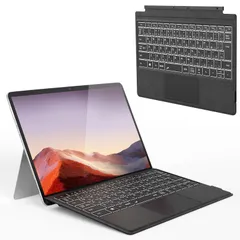 Omikamo サーフェス プロ キーボード ワイヤレス Surface Pro 3/4/5/6/7/7+対応 JIS標準日本語配列 Surface キーボードBluetooth 5.3 トラックパッド付き Typ-C充電式 カバー兼用 薄型 軽量  ...