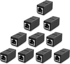 （10個入り）RJ45 Lanケーブル 中継コネクタ 延長 アダプタ メス-メス LANケーブル用中継アダプタ 延長コネクタ ギガビット 対応