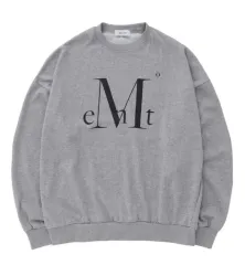MUCENT(ムセント) ビックロゴ ロングスリーブ スウェット グレー