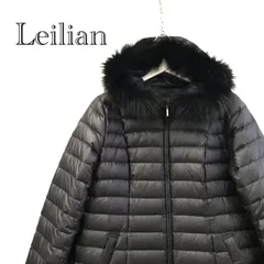 Leilian ダウンコート ジャケット ラクーンファー 13+ ブラック  レディース ファッションのサムネイル