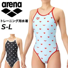 アリーナ レディース 水泳 練習用 水着 arena TOUGHSUIT タフスーツ トレーニングワンピース（オープンバック） 胸パッドなし 総柄 ワンピース水着 耐塩素 女性 大人 スイムウェア 競泳 トレーニング水着 スイミング  /AS6SWM43L
