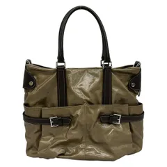 TOD'S(トッズ) トートバッグ - カーキ×ダークブラウン レザー