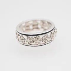 M689 ハワイアンジュエリー PCU 925刻印 リング プルメリア デザイン シルバー 指輪 16号