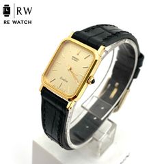 稼働 SEIKO Exceline スクエア レクタン ゴールド ヴィンテージ - メルカリ