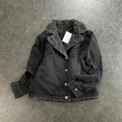 新品 未使用 定価53,900円 CECICA BLUE セシカブルー デニムジャケット 裏ボアジャケット ブルゾン Gジャン 襟ボア 裏ボア ブラック レディース 40 タグ付き