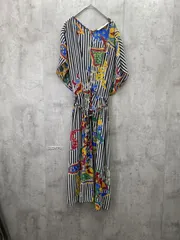 ZARA ザラ Trafaluc Collection 着物スタイル ストライプ シアー ワンピース ロングカーディガン sizeUSA M/カラフル ■◆レディース