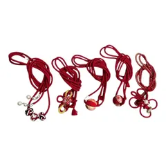 ME-A-438 新品未使用　帯締め　帯締　帯揚げ　成人式　振袖　セット　まとめ売り　レディース　浴衣　着物　洋服　和洋　ミックス　着付け　飾り　可愛い　おしゃれ　キラキラ　カジュアル　お祭り　ハンドメイド　リメイク　練習用　推し活　SALE 赤色　レッド