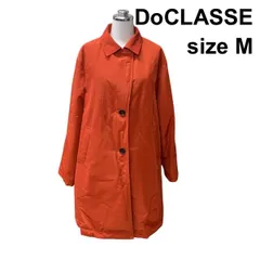 ■ ドゥクラッセ DoCLASSE ステンカラーコート 長袖 ミドル丈 パデット 中綿 オレンジ M 9号 レディース Z6B029のサムネイル