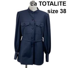 ラトータリテ 【M】トリプルクロスペプラムジャケット ネイビー