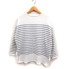 ビームスハート BEAMS HEART ボーダー Tシャツ 丸首 長袖 コットン 綿 ゆったり ホワイト 白 グレー 灰 /FT36