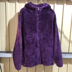 1775 Champion ジップアップボアパーカー パープル  XL チャンピオン フルジップ 古着卸 アメリカ仕入