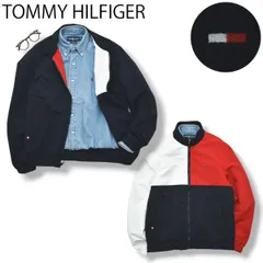 【定番】 トミーヒルフィガー TOMMY HILFIGER リバーシブル フルジップ ナイロン ジャケット ブルゾン M トリコロール 赤x 紺 x 白  トラッド カジュアル メンズ
