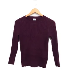 アーバンリサーチ ドアーズ URBAN RESEARCH DOORS リブ ニット セーター 長袖 丸首 無地 コットン 綿 One パープル 紫 /FT35