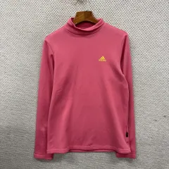 アディダス カジュアル 刺繍 ロゴ 弱起毛 タートルネック 長袖Tシャツ 90 A05925