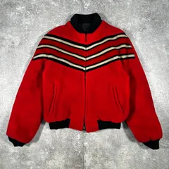 50's 60's unknown リバーシブルフリースジャケット CONMARzip CONMATIC zip レッド vintage ヴィンテージ