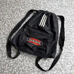 adidas / 80’s- knapsack オールドアディダス　ナイロン　ナップサック　バックパック　リュックサック　　刺繍ロゴ　松村北斗　常田 vintage ユニセックス カバン