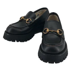 【美品】  GUCCI / グッチ | レザー Bee 刺しゅう ホースビット ローファー | 35.5 | ブラック | レディース