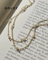 GOLDY ゴールディ ステーション パール ロング ネックレス 3250912【メール便可】