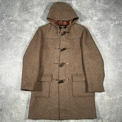 Traditional British Dufflecoat ダッフルコート  UK製 イギリス製 70年代 裏地チェック柄 ブラウン ウール vintage