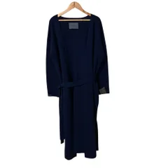 美品 Spick and Span スピックアンドスパン ベルト ロング ニットカーディガン F ネイビー レディース 古着 中古 USED