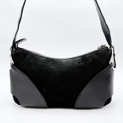 BALLY（バリー） ワンショルダーバッグ ブラック スエード×レザー 切替 シルバー金具