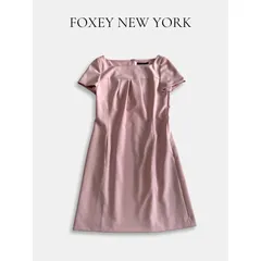 ◆大きいサイズ 42◆フォクシーニューヨーク 半袖 胸元タック ワンピース