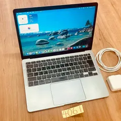 【動作確認済み】 MacBook air 13インチ 2020 アップル Apple M1 8GB 256GB 動画編集可能 カメラ内蔵 ノートPC ノートパソコン SSD搭載 macOSインストール済み 【4061】