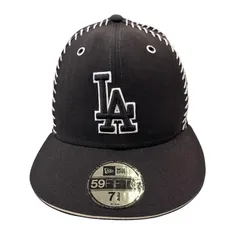 186001 現状品 NEW ERA ニューエラ 59FIFTY ロサンゼルス・ドジャース 帽子 キャップ ブラック