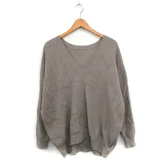 アーバンリサーチ URBAN RESEARCH アイテムズ ITEMS ニット セーター 長袖 Vネック シンプル F グレージュ /KT2