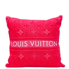 ルイ ヴィトン モノグラム クッサン LV バケーション クッション M77525 フューシャピンク コットン レディース LOUIS VUITTON【228-11597】