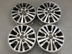 ◎傷少美品 TOYOTA エスクァイア純正 15inc 6J +50 114.3/5H 即納 4本 検) VOXY ヴォクシー NOAH ノア プリウスα カローラルミオン トヨタ