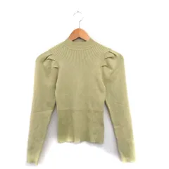 N.Natural Beauty Basic N.ナチュラルビューティーベーシック リブ ニット セーター 長袖 シンプル M グリーン 緑 /KT28