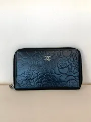 シャネル ラムスキン カメリア 長財布 (正規品)