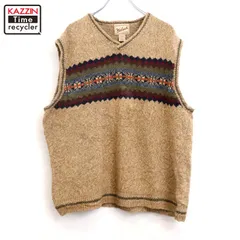 90s vintage WOOLRICH Vネック ニットベスト メンズ 表記XLサイズ