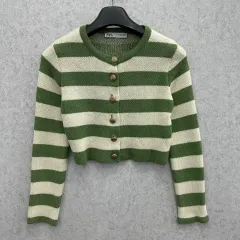 90 ザラ レディース ショート ニット カーディガン