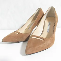 良品 PELLICO ペリーコ アネッリ スエード ポインテッドトゥ パンプス 小さいサイズ 34.5 21.5cm ブラウン レディース 古着 中古 USED