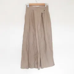 未使用 BEAMS HEART ビームスハート ラップ風 アシンメトリー ロングスカート M ベージュ レディース 古着 中古 USED