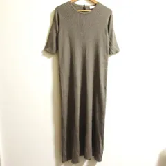 美品 BEAUTY&YOUTH ビューティーアンドユース ユナイテッドアローズ リブニットワンピース チャコールグレー レディース 古着 中古 USED