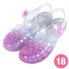 ハローキティ キッズクリアサンダル 18cm ラメ入り 子供 女の子 サンリオ sanrio キャラクター