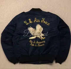 刺繍 MA-1 ネイビー フライトジャケット S~2XL アメカジ 所さん 世田谷ベース アメリカ空軍