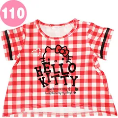 ハローキティ Tシャツ チェックレッド 子供 キッズ 110cm