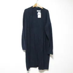 未使用 a day in the life アデイインザライフ ユナイテッドアローズ ミックスニット ロングカーディガン F ネイビー レディース 古着 中古 USED