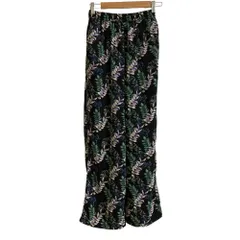 美品 JOURNAL STANDARD ジャーナルスタンダード レリューム フラワープリント イージーパンツ Fサイズ ブラック レディース 古着 中古 USED