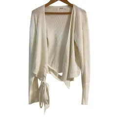 美品 24AW SNIDEL スナイデル カシュクールニットプルオーバー カットソー SWNT245080 サイズF ホワイト レディース 古着 中古 USED