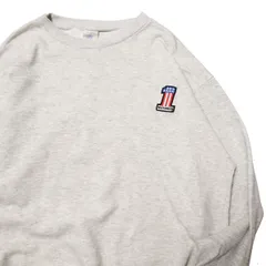 90's USA製 ハーレー ダビッドソン NO1 パッチ クルーネック スウェットシャツ (XL) 霜降り灰 スエット 90年代 アメリカ製 旧タグ オールド アメリカ古着 USED ビンテージ ヴィンテージ