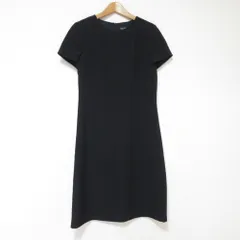 美品 agnes b アニエスベー 半袖 フォーマルワンピース 38 ブラック レディース 古着 中古 USED