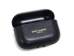 ■新品同様■ SAINT LAURENT サンローラン レザー Air Pods Proケース イヤホンケース ブラック系 FU3440のサムネイル